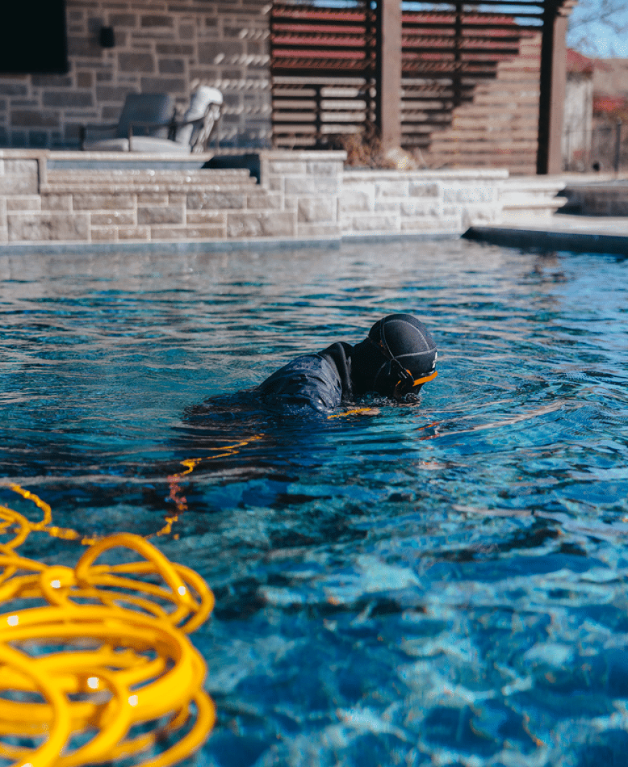 Leak detection in pool.